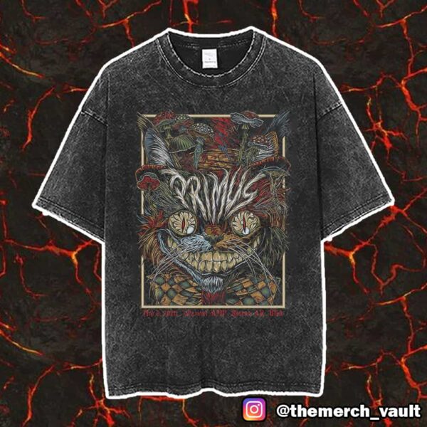 Primus Poster Show Tonight By Rhys Cooper May 2 2025 At Walmart AMP Rogers AR USA Limited Edition Unisex Vintage Washed T-Shirt