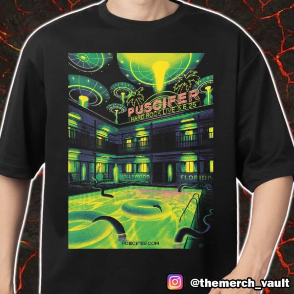 Puscifer Event Poster Show May 6 2025 At Hard Rock Live Hollywood Florida Artwork Design By Lewy Jones Merch Unisex T-Shirt