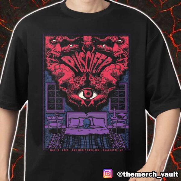Puscifer May 10 2025 Event Poster By Status Serigraph At PNC Music Pavilion Charlotte NC Merch Unisex T-Shirt