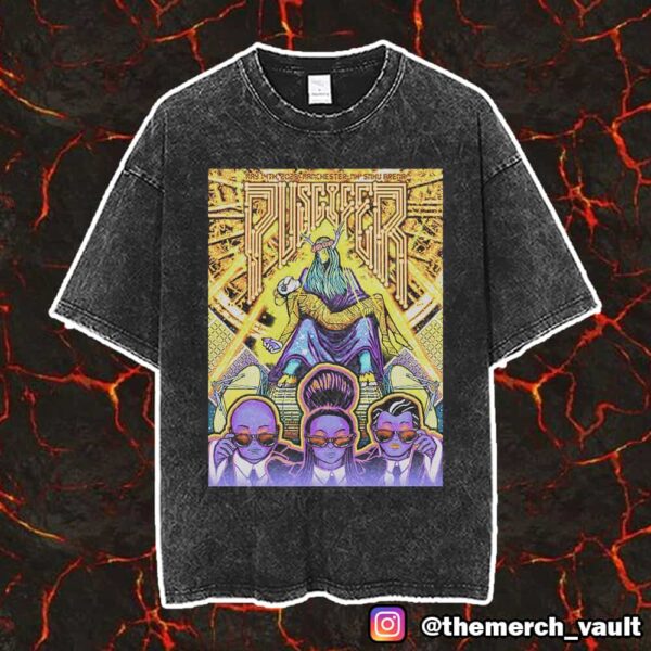 Puscifer Poster Event Artwork By Brad Klausen May 14 2025 At SNHU Arena Manchester NH Vintage Washed Unisex T-Shirt