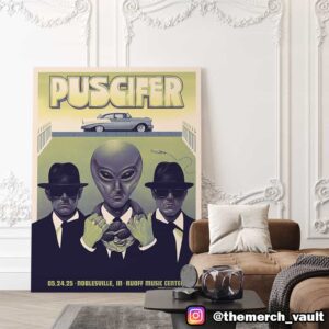 Puscifer Poster Event Artwork By Paul Kreizenbeck May 24 2025 At Ruoff Music Center Noblesville IN Poster Canvas Home Decor