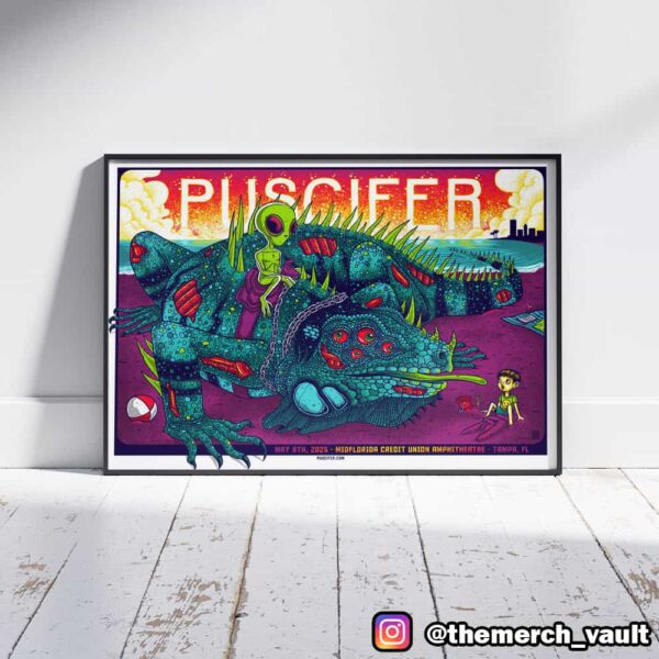 Puscifer Poster Event By James Mazza May 8 2025 At MidFlorida Credit Union Amphitheatre Tampa FL Landscape Poster Canvas