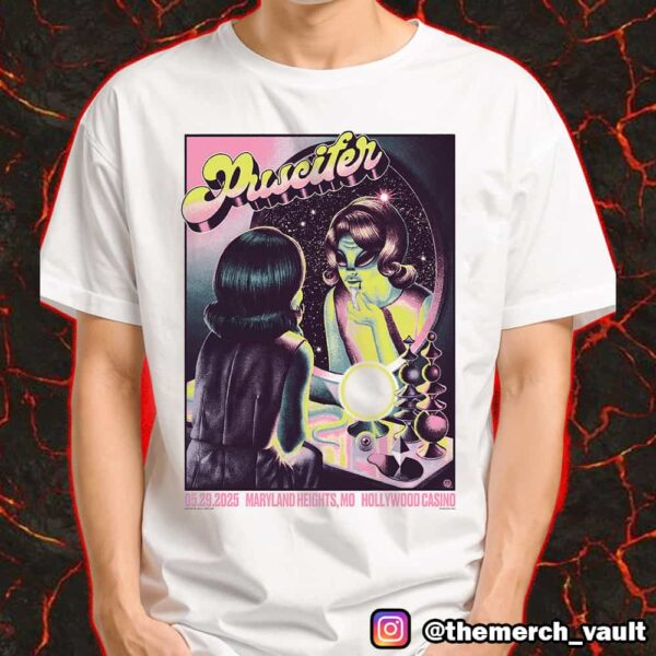 Puscifer Poster Event Show Artwork By Max Loffler May 29 2025 At Hollywood Casino Amphitheatre Maryland Heights MO Merchandise Unisex T-Shirt