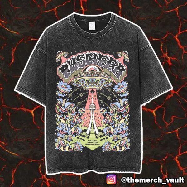Puscifer Poster Show May 22 2025 At Budweiser Stage Toronto ON Artwork Design By Tiffany Chin Vintage Washed Unisex T-Shirt