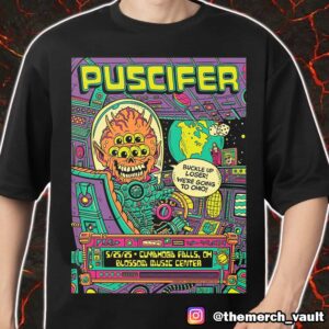 Puscifer Tonight Poster Show Design Artwork By PHIL GUY May 25 2025 At Blossom Music Center Cuyahoga Falls OH Merch Unisex T-Shirt