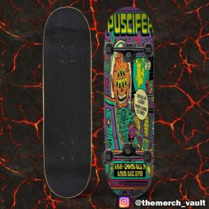 Puscifer Tonight Poster Show Design Artwork By PHIL GUY May 25 2025 At Blossom Music Center Cuyahoga Falls OH Skateboard Event Deck