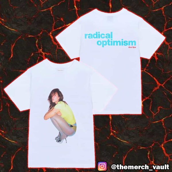 Radical Optimism New Merch Arrivals 2025 Dua Lipa White Photo Unisex Tee