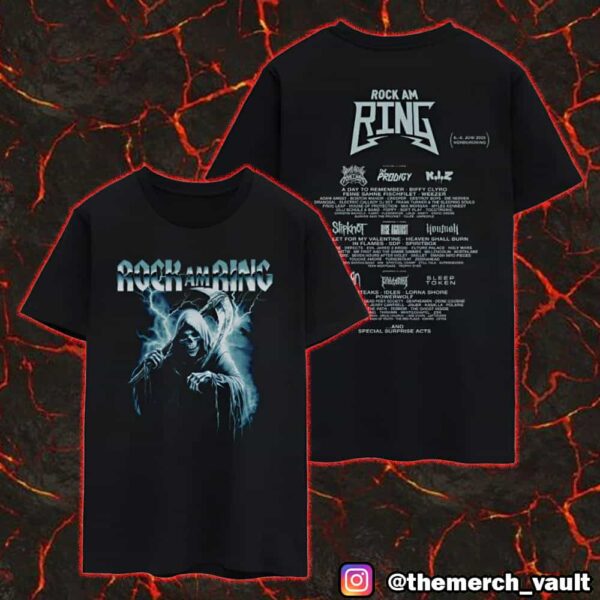 Rock Am Ring Festival June 6-8 2025 At Nurburgring Germany Reaper Line Up Unisex T-Shirt