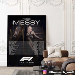 Rose Blackpink The Album Music From F1 The Movie Messy Tour Dates 2025 Poster Canvas Home Decor