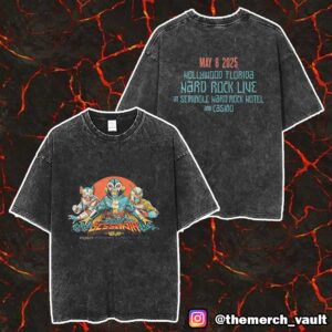 Sessanta 61st Birthday Maynard James Keenan Event Tee May 6 2025 Hollywood Florida Hard Rock Live At Seminole Hard Rock Hotel And Casino Unisex Washed T-Shirt