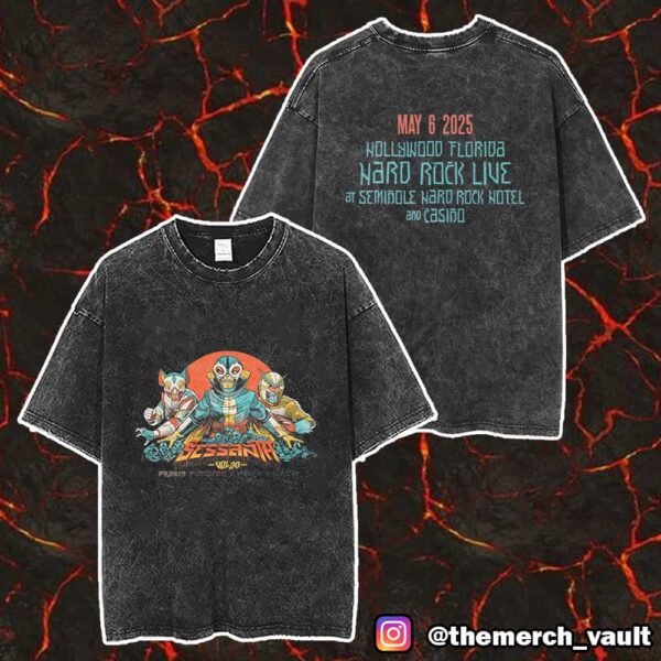 Sessanta 61st Birthday Maynard James Keenan Event Tee May 6 2025 Hollywood Florida Hard Rock Live At Seminole Hard Rock Hotel And Casino Unisex Washed T-Shirt