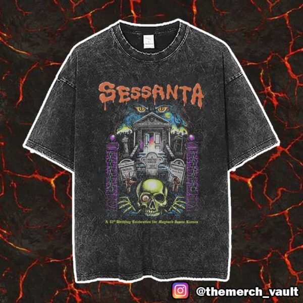 Sessanta V2.0 61st Birthday Celebration For Maynard James Keenan May 11st 2025 At Veterans United Home Loans Amphitheater Virginia Beach Event Tee Merch Unisex Vintage Washed T-Shirt