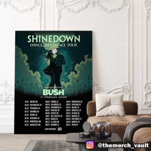 Shinedown Dance Kid Dance Tour 2025 With Bush And Morgan Wade Poster Tour Dates Poster Canvas Home Decor