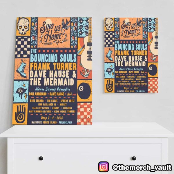 Sing Us Home Festival Poster Lineup May 2-4 2025 At Manayunk Venice Island Philadelphia PA Poster Canvas