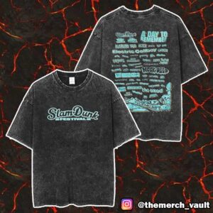 Slam Dunk Festival 2025 Line Up 24-25 May At Hatfield And Leeds Merch Unisex Two Sided Washed T-Shirt