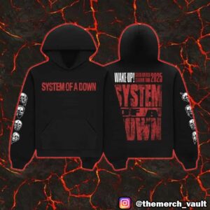 System Of A Down Wake Up South America Stadium Tour 2025 Merchandise All Over Print Graphic Hoodie