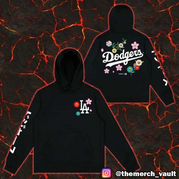 Takashi Murakami x Los Angeles Dodgers Celebrate World Series Championship Winning Team MLB Merch Hoodie