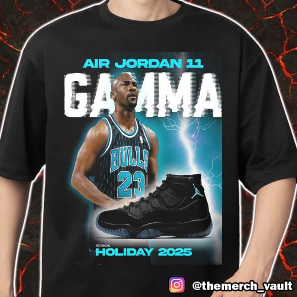 The Air Jordan 11 Gamma Returns Holiday 2025 Michael Jordan Cover Artwork Merch Unisex T-Shirt