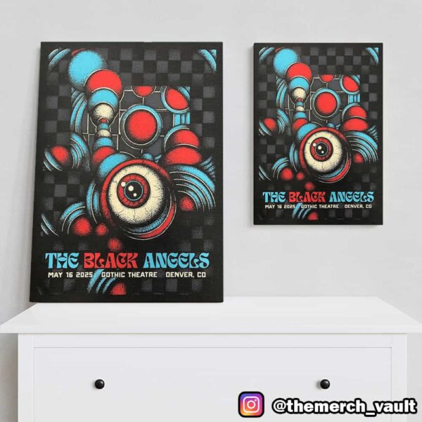 The Black Angels May 16 2025 At Gothic Theatre Denver CO Limited Edition Print By Garageland Poster Canvas
