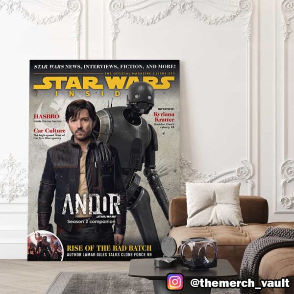 The Official Star Wars Magazine Issue Insider 233 August 19 2025 Diego Luna As Cassian Andor Cover Poster Canvas Home Decor