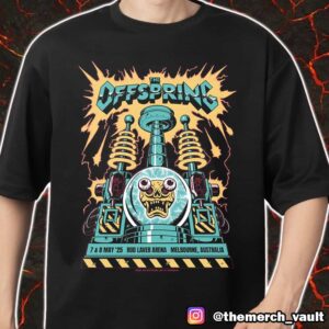 The Offspring 7-8 May 2025 At Rod Laver Arena Melbourne Australia Official Concert Poster By Dozergirl Merch Unisex T-Shirt