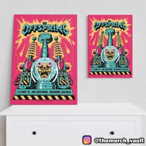 The Offspring 7-8 May 2025 At Rod Laver Arena Melbourne Australia Official Concert Poster By Dozergirl Poster Canvas