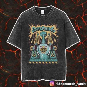 The Offspring 7-8 May 2025 At Rod Laver Arena Melbourne Australia Official Concert Poster By Dozergirl Unisex Vintage Washed T-Shirt