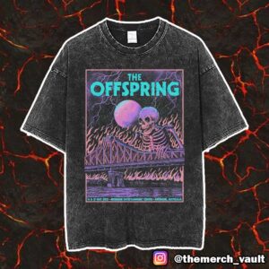 The Offspring Final Poster Illustrated By Lewy Jones May 14-15 2025 At Brisbane Entertainment Centre AU Vintage Washed Unisex T-Shirt