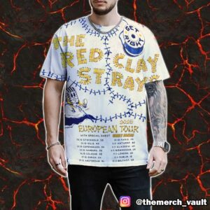 The Red Clay Strays 2025 European Tour With Special Guest Early James Tour Dates All Over Print Graphic Tee