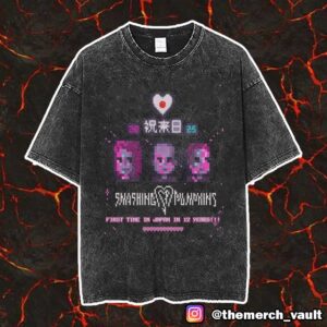 The Smashing Pumpkins Back To Japan This September 2025 Pixel Artwork By Miyulilly First Time In Japan In 12 Years Vintage Washed Unisex T-Shirt