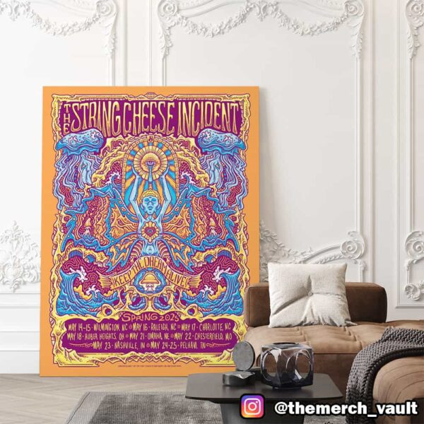 The String Cheese Incident Spring Tour 2025 Food Drive Alert Keep The Dream Alive Poster Tour Dates Poster Canvas Home Decor