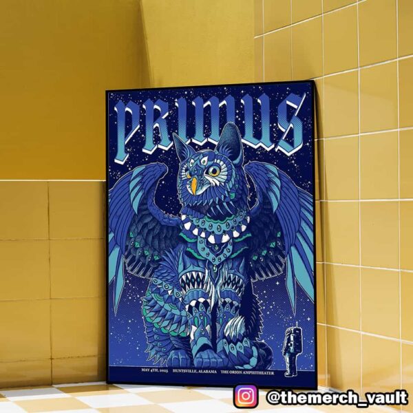 Tonight’ s Poster Show By Ben Kwok For Primus At Huntsville May 4 2025 The Orion Amphitheater Poster Canvas Home Decorations