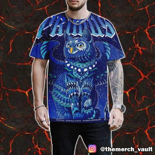 Tonight’s Poster Show For Primus At Huntsville May 4 2025 The Orion Amphitheater By Ben Kwok All Over Print Graphic Tee