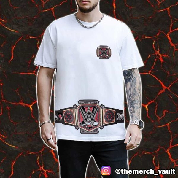 Triple H 30 Years The Authority WWE Championship Title Belt World Heavyweight Champion All Over Print Graphic Tee