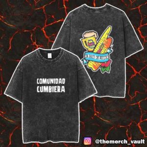 Un Poco De Ruido At Movistar Arena Buenos Aires Argentina May 14 2025 Comunidad Cumbiera Unisex Two Sided Washed T-Shirt