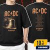 AC/DC PWR UP Tour 2025 Angus Electric Europe Tour Dates Backprint Unisex T-Shirt Merchandise