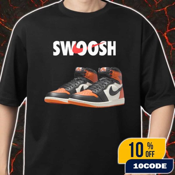 Air Jordan 1 High OG Shattered Backboard Nike Swoosh Sneaker Logo Merch Unisex T-Shirt