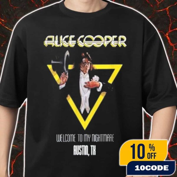 Alice Cooper Welcome To My Nightmare World Tour 2025 At Austin TX Merch Unisex T-Shirt
