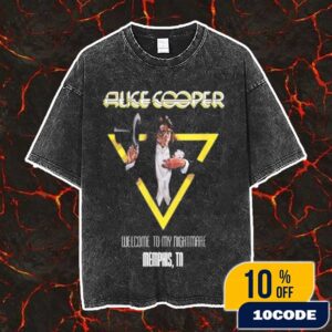 Alice Cooper Welcome To My Nightmare World Tour 2025 At Memphis TN Washed T-Shirt