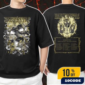Babymetal Kon Kon Tee Version World Tour 2025-2026 North American With Tour Dates Backprint Unisex T-Shirt