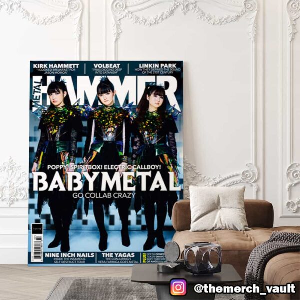 Babymetal Poppy Spiritbox Electric Callboy Go Collab Crazy Metal Hammer Cover Magazine Issue 401 July 2025 Poster Canvas Home Decor