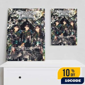 Babymetal World Tour 2025-2026 North American Poster Event With Tour Dates Poster Canvas