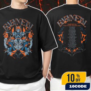 Babymetal World Tour 2025-2026 North American With Tour Dates Backprint 123 Thunder Tee Version Unisex T-Shirt