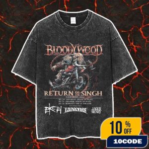 Bloodywood Return Of The Singh California 2025 Tour Dates With Ekoh x Ladrones x Jager Henry Vintage Washed Unisex T-Shirt