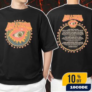 Bonnaroo Music And Arts Festival Eye Artwork With Line Up Backprint June 12-15 2025 At Manchester TN Unisex T-Shirt Merchandise