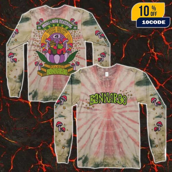 Bonnaroo Music And Arts Festival June 12-15 2025 At Manchester TN Where Dreams Come Troo All Over Print Unisex Sweater, Long Sleeve