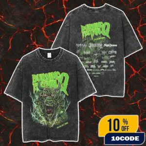 Burning Q Project Festival July 24-26 2025 At Fressenbuttel With Line Up Backprint Merch Unisex Two Sided Washed T-Shirt