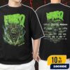 Chaos And Carnage 2025 Tour Merch White Skull King Tee With Line Up x Tour Dates Backprint Unisex Long Sleeve