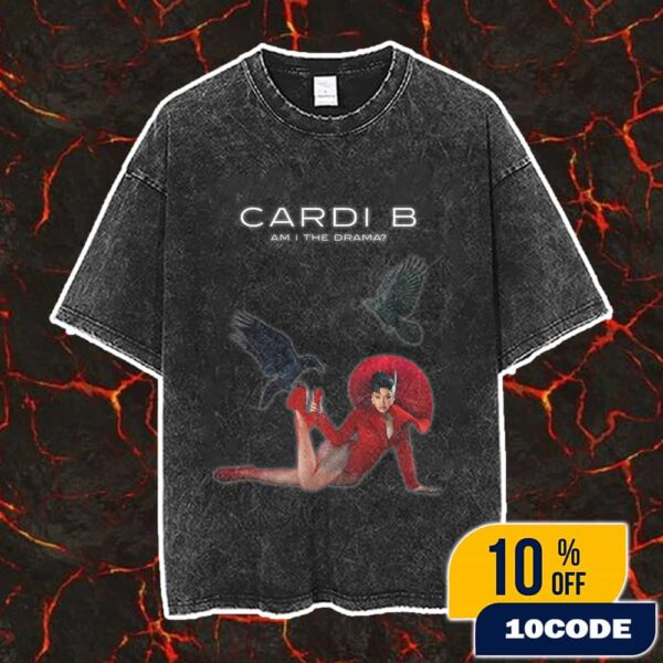Cardi B Sophomore Album Am I The Drama September 19 2025 Vintage Washed Unisex T-Shirt
