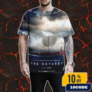 Christopher Nolan’s The Odyssey New Poster Movie 17 July 2026 All Over Print Graphic T-Shirt, Hoodie